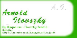 arnold ilovszky business card